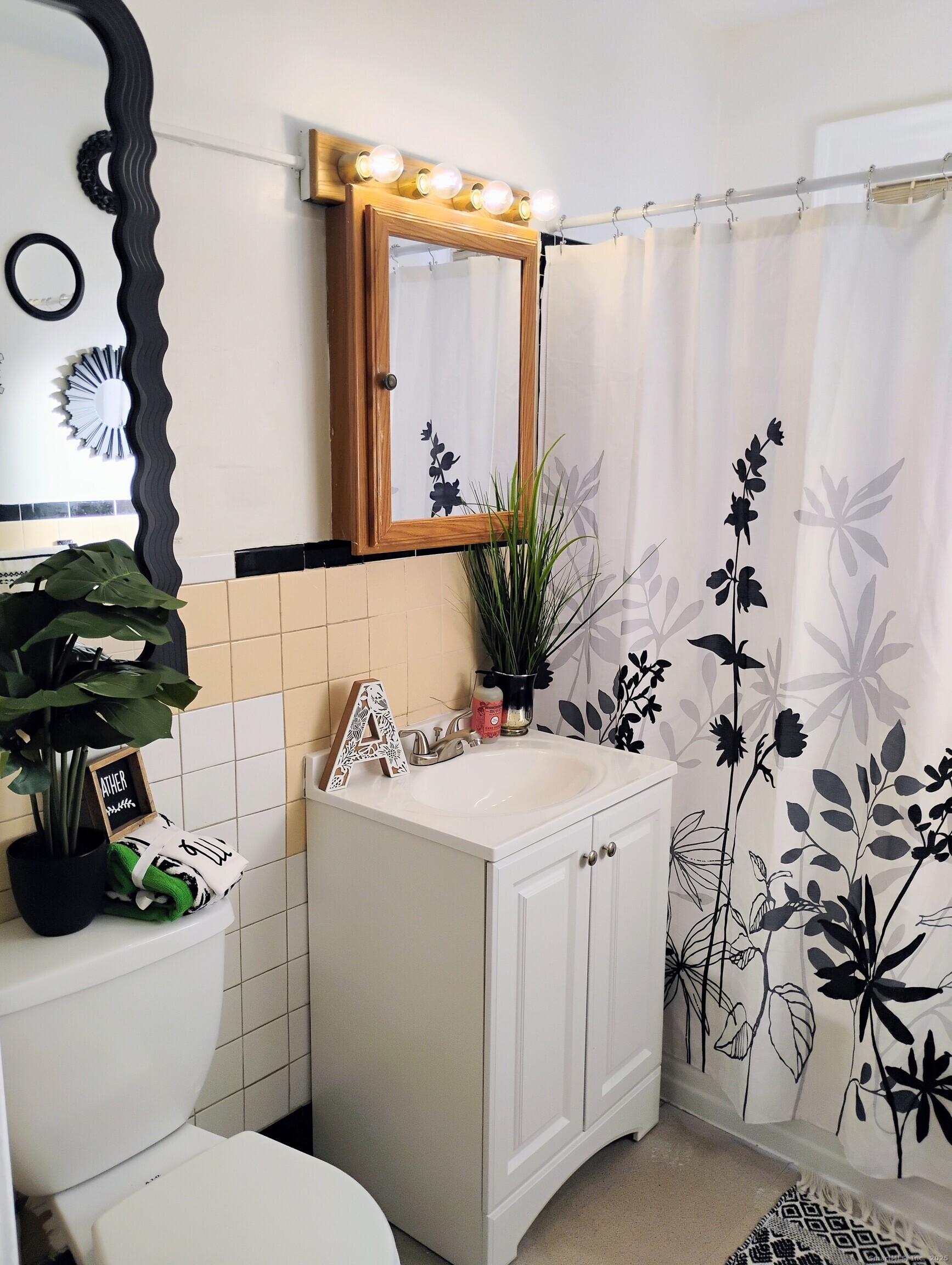 83 Colebrook Street Hartford, CT 06112 - Photo 15 of 36 a bathroom with a sink and mirror with toilet