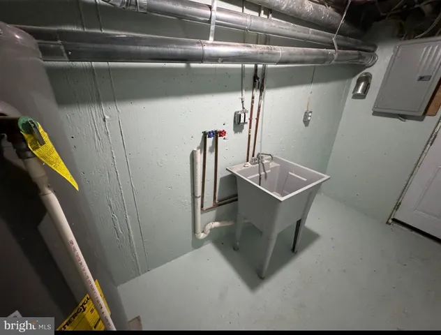 a view of storage and utility room