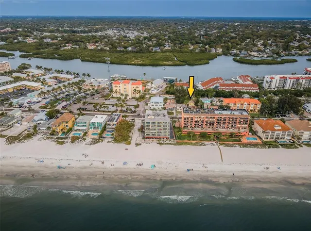 an aerial view of residential building and lake view