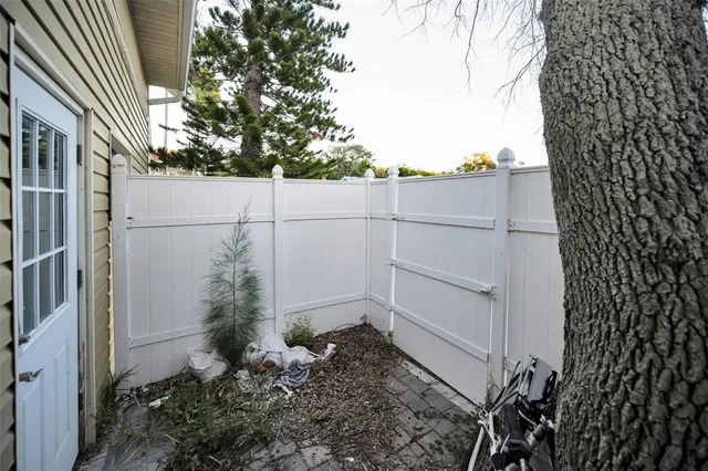 a backyard of a house
