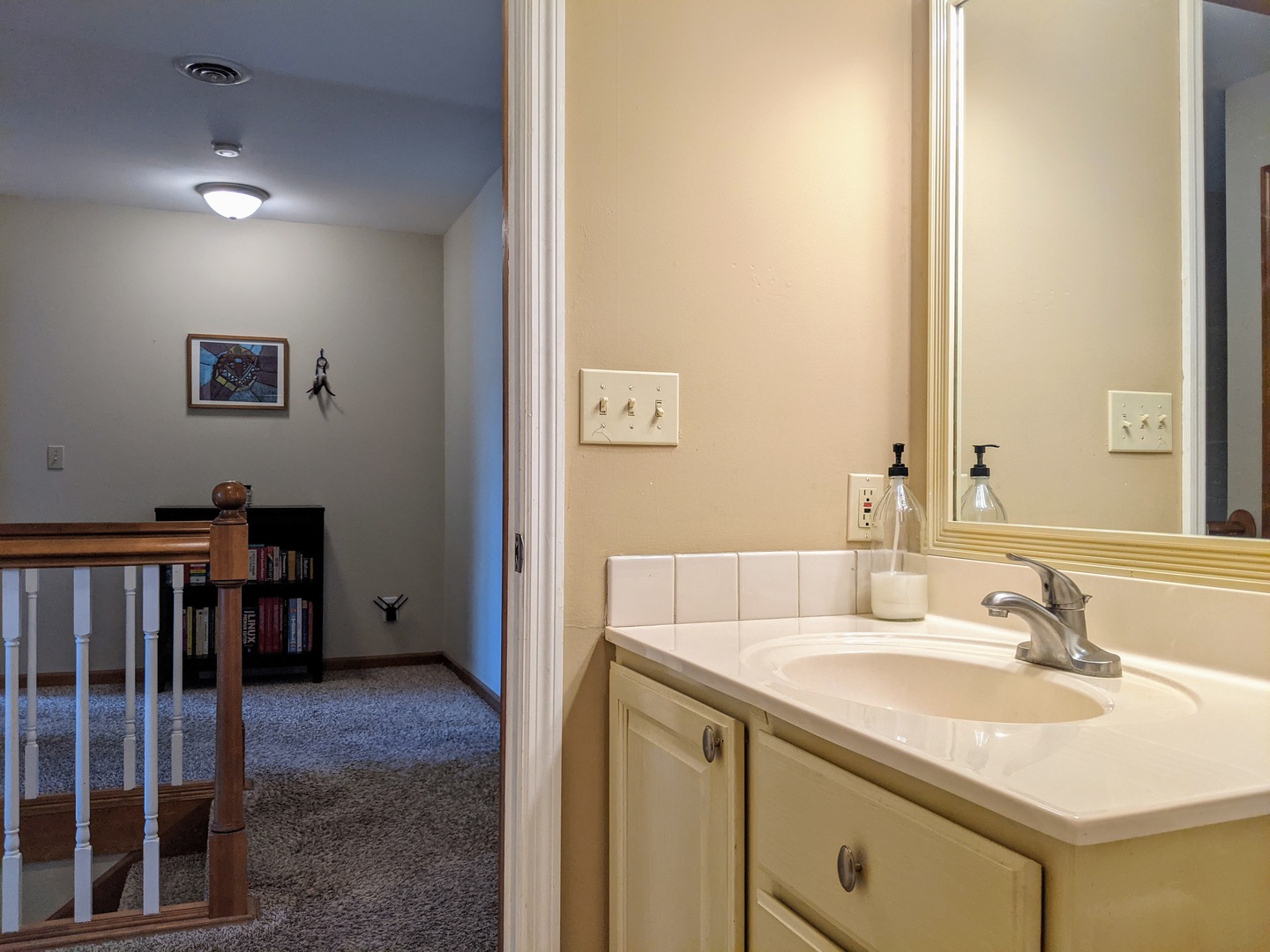 1409 Cobblefield Road Champaign, IL 61822 - Photo 53 of 73 a en suite bathroom with a sink and a mirror