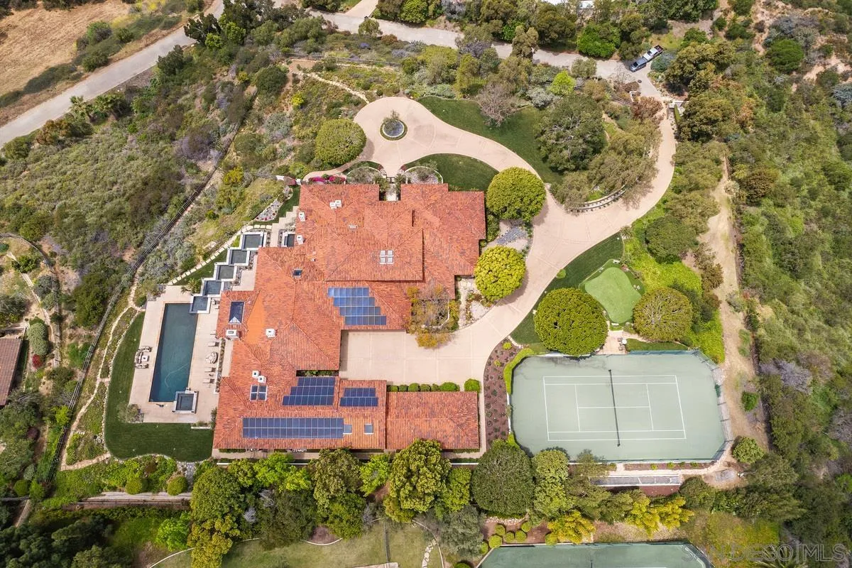 18383 Colina Fuerte Rancho Santa Fe, CA 92067 - Photo 17 of 18 Tennis court, putting green, Incredible Views, Detached Guest Home, Full owned SOLAR, fully fenced and gated