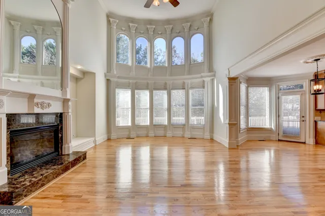 a large kitchen with a lot of counter space