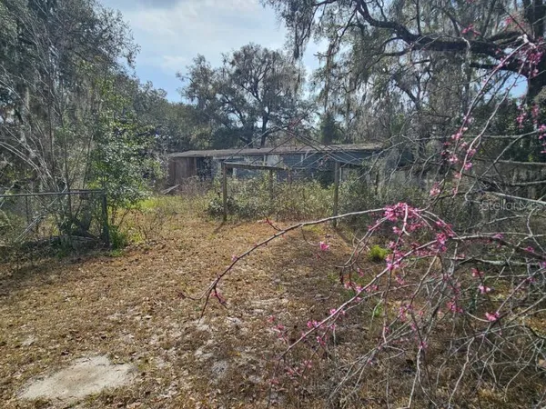 a backyard of a house with lots of green space