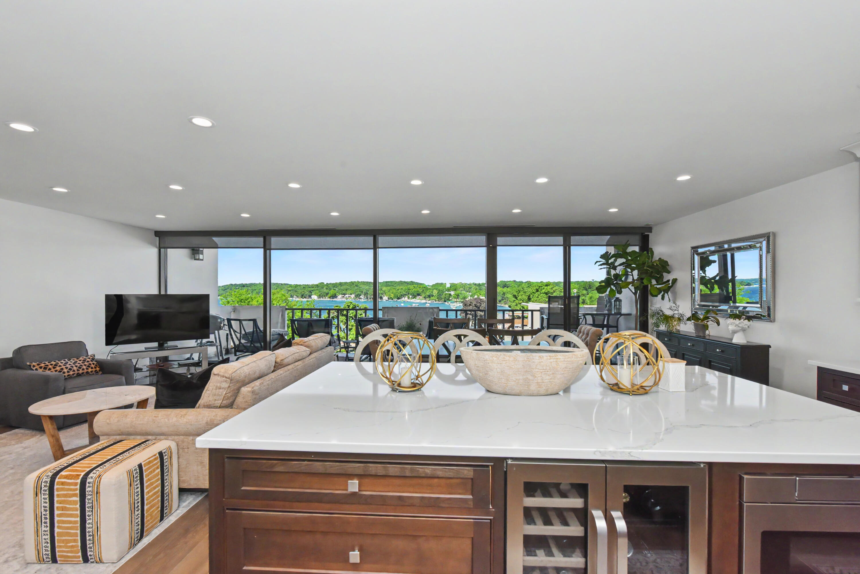 101 Broad Street, Unit 502 Lake Geneva, WI 53147 - Photo 7 of 28 Open Concept Kitchen w/ Lake Views