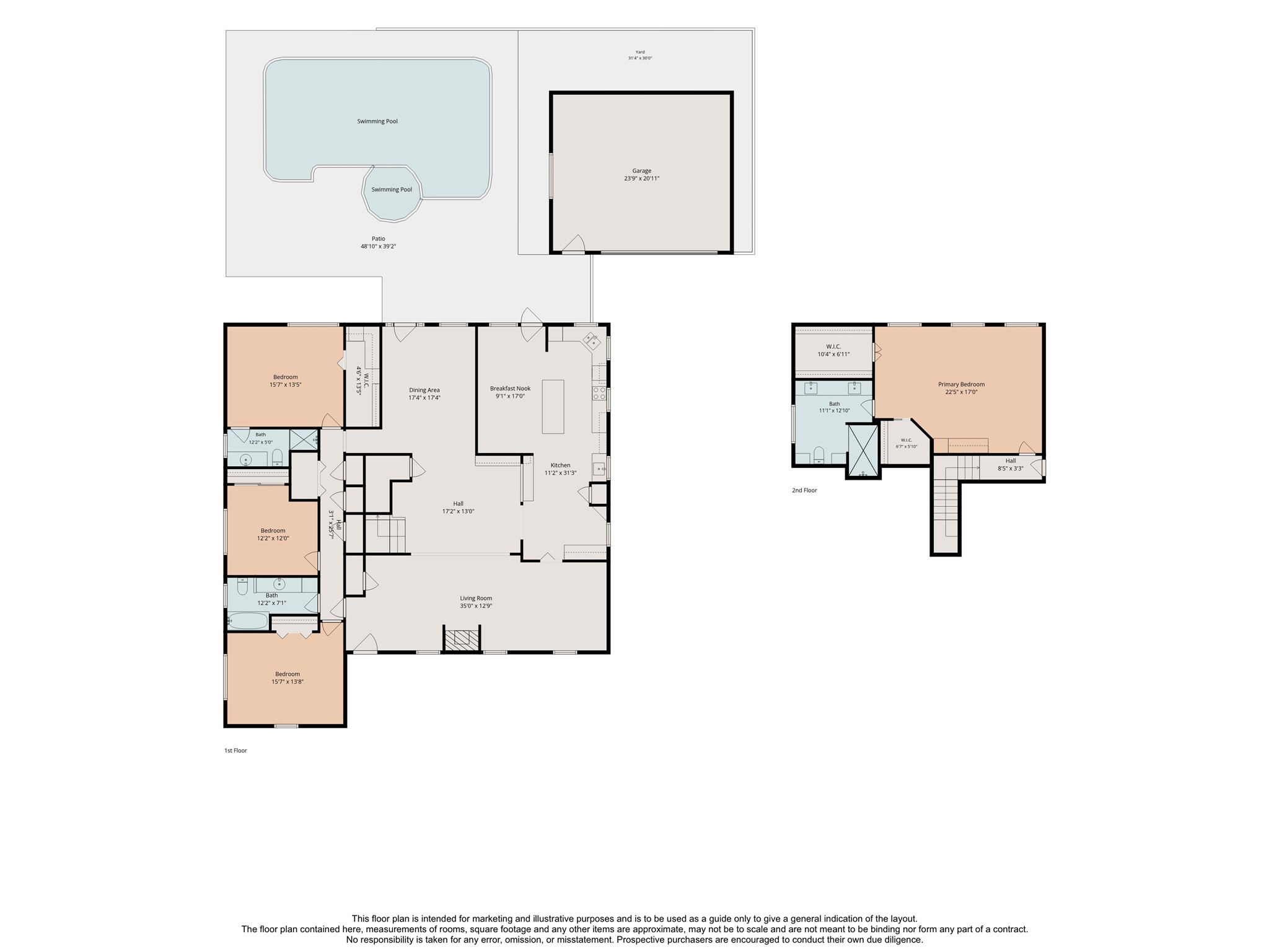 5515 Sylmar Road Houston, TX 77081 - Photo 28 of 28 Schematic floor plan of first and second floor.