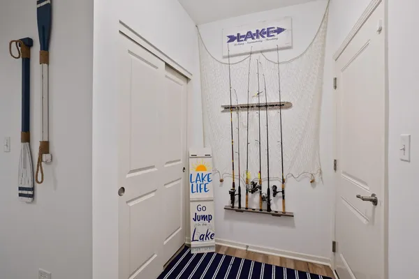 a view of an entryway with hallway
