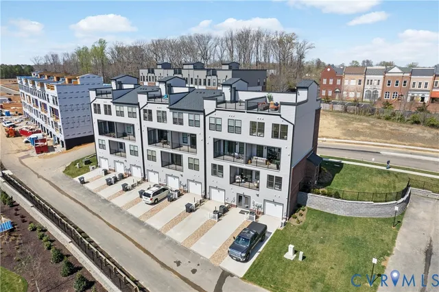 a view of a city that has tall buildings