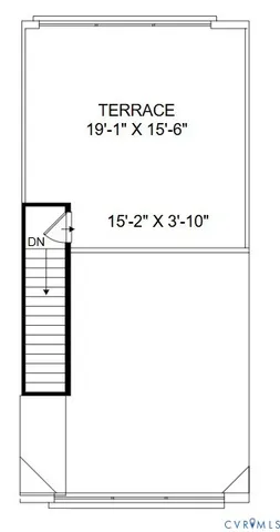 a view of a patio with table and chairs and potted plants