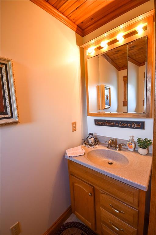 531 White Oak Road Rural Valley, PA 16249 - Photo 8 of 39 a bathroom with a sink and a mirror