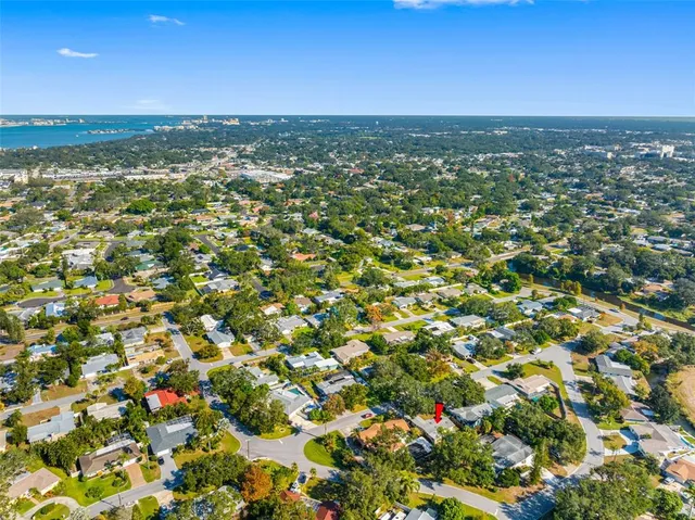 a view of city and mountain