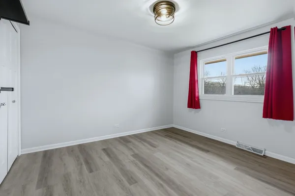 an empty room with a window