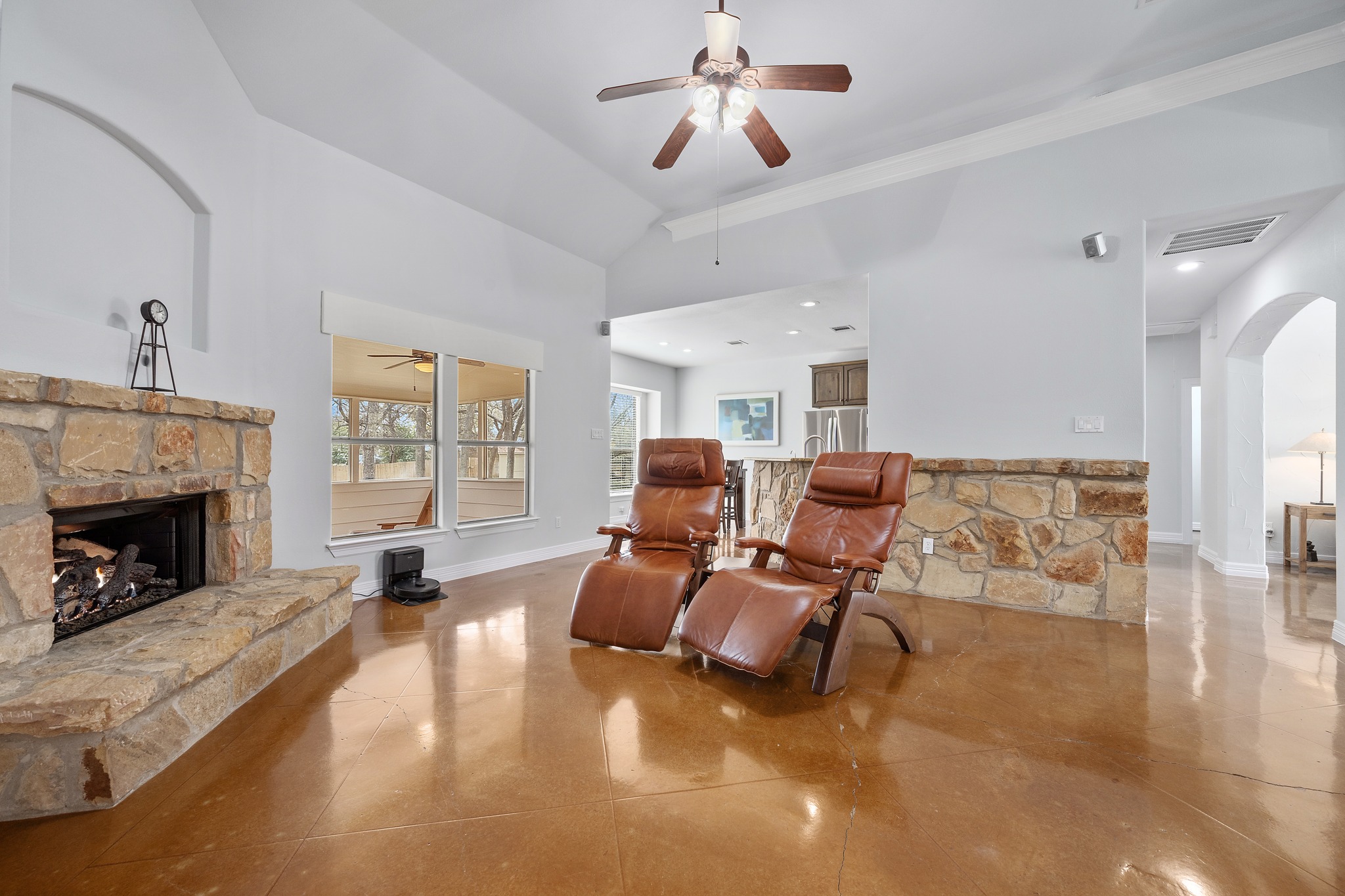 531 Leanna Oaks Loop Manchaca, TX 78652 - Photo 9 of 30 Living space connects to the breakfast room and kitchen