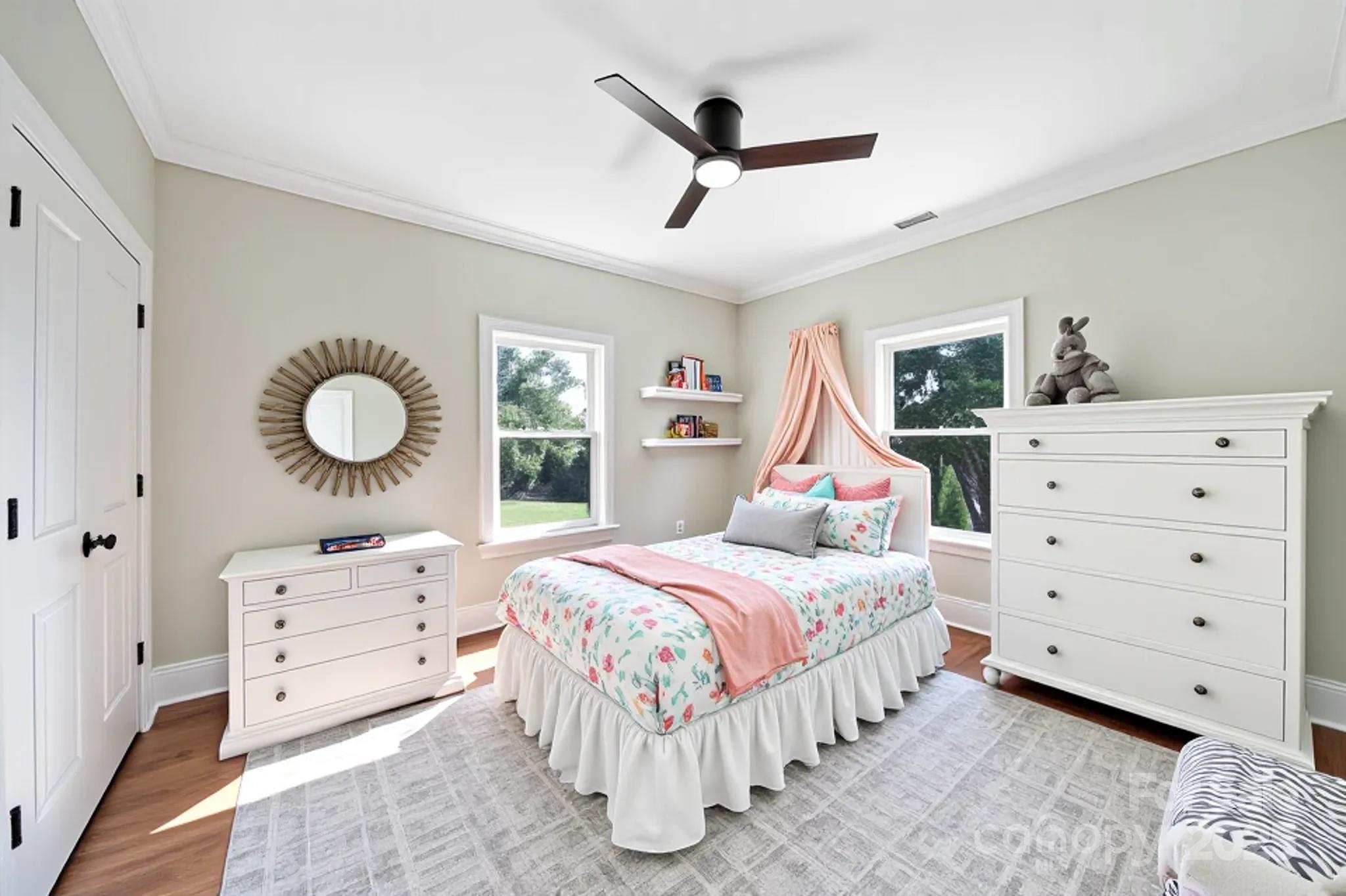 1199 Brunson Road Fort Lawn, SC 29714 - Photo 33 of 48 a bedroom with a bed and wooden floor