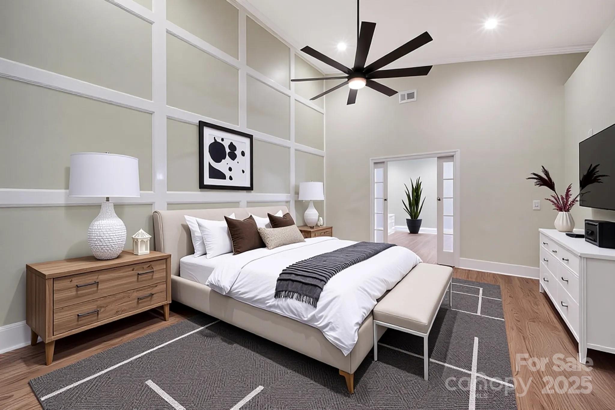 1199 Brunson Road Fort Lawn, SC 29714 - Photo 36 of 48 a bedroom with a bed and a flat screen tv