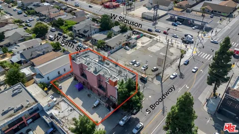 an aerial view of a city