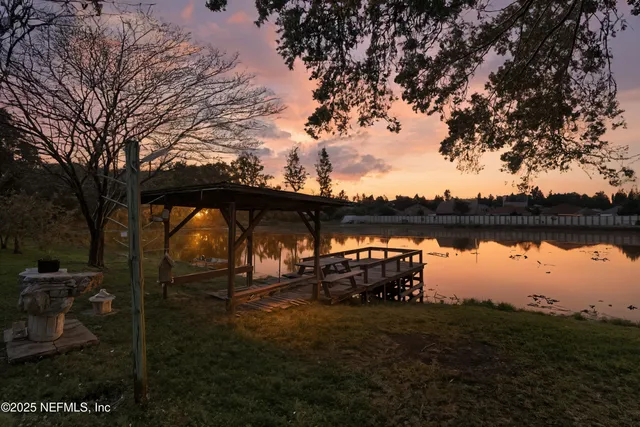 a front view of a house with yard and green space
