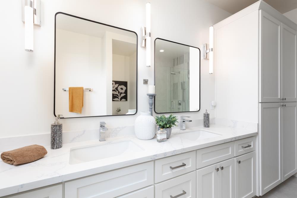103 Staggi Lane Soquel, CA 95073 - Photo 19 of 35 a bathroom with a sink and a mirror