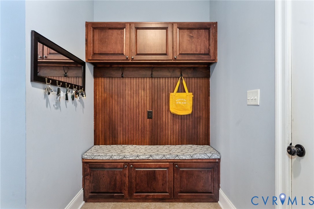 8825 First Branch Lane Chesterfield, VA 23838 - Photo 28 of 63 Mudroom with custom built in drop zone. Door leads