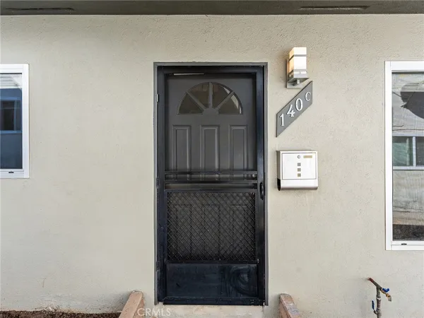 a view of front door of house