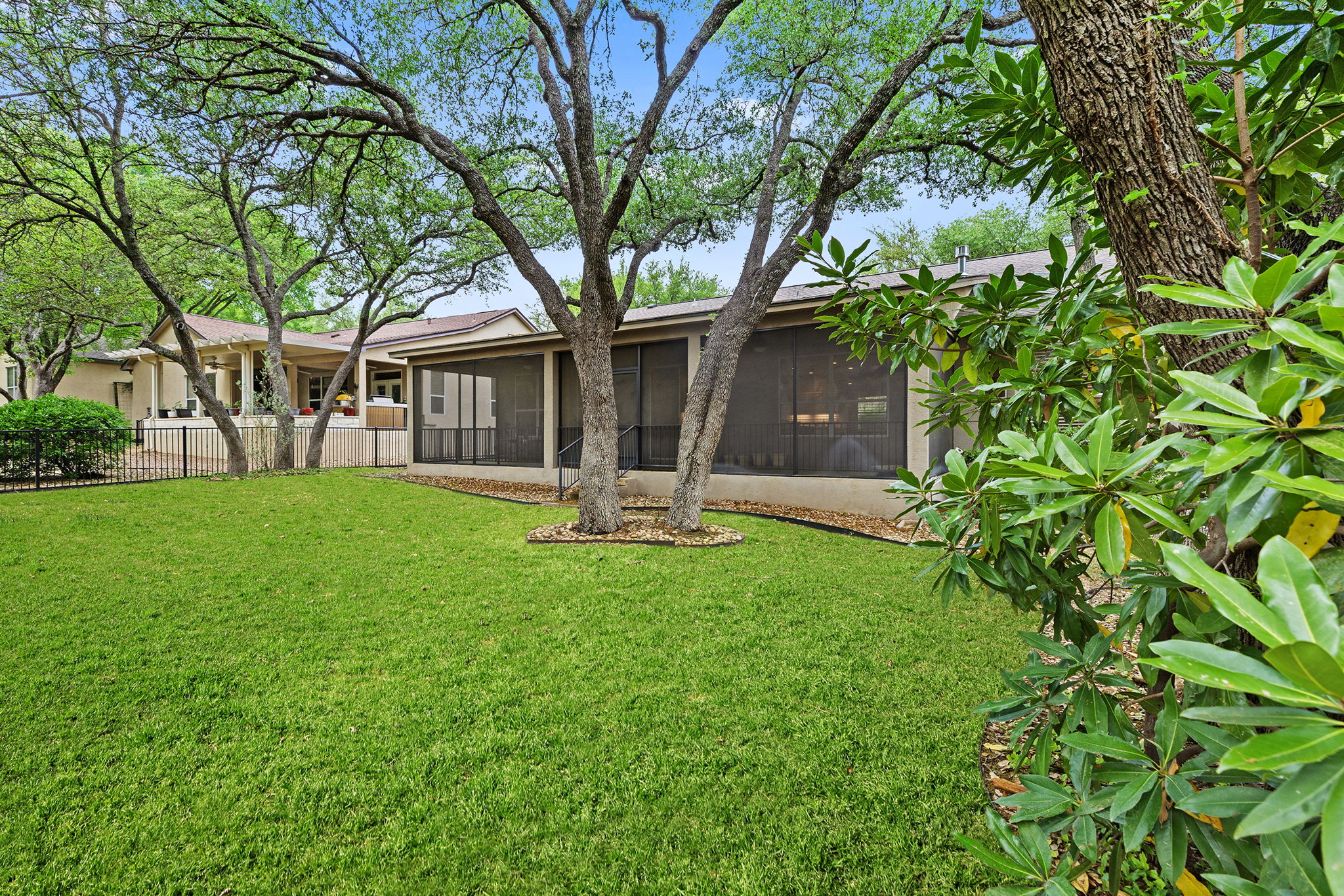120 Ruellia Drive Georgetown, TX 78633 - Photo 2 of 39 Back yard screened patio.
