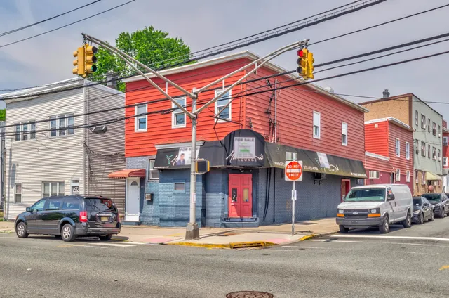 a car parked in front of a building