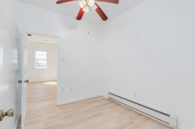 an empty room with a window