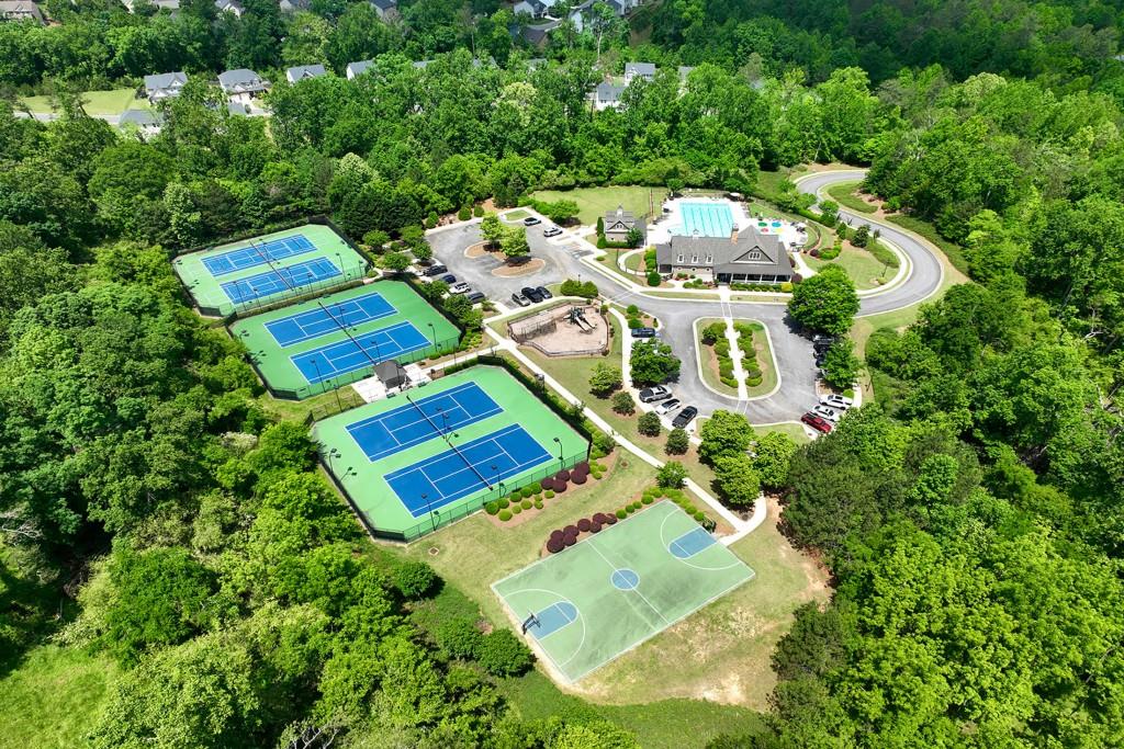 6130 Boulder Gate Way Cumming, GA 30028 - Photo 33 of 38 an aerial view of a residential houses with yard