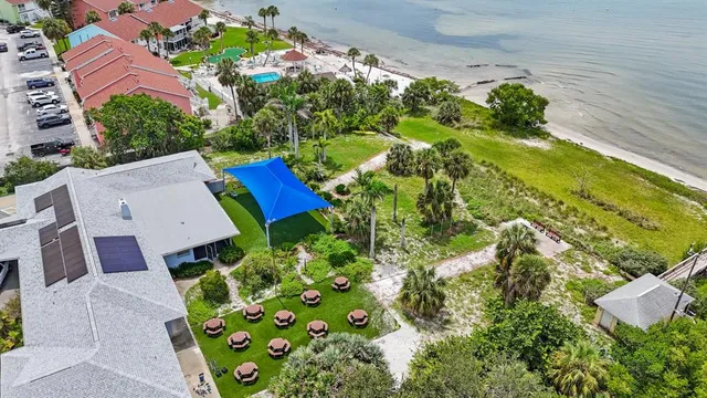 a view of a lake with a mountain in the background
