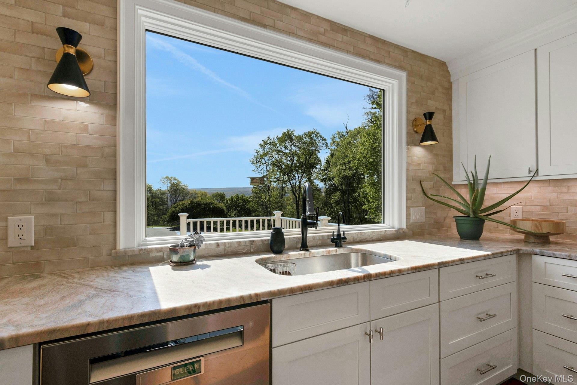 97 Moffat Road Washingtonville, NY 10992 - Photo 14 of 48 a bathroom with a granite countertop sink and a mirror