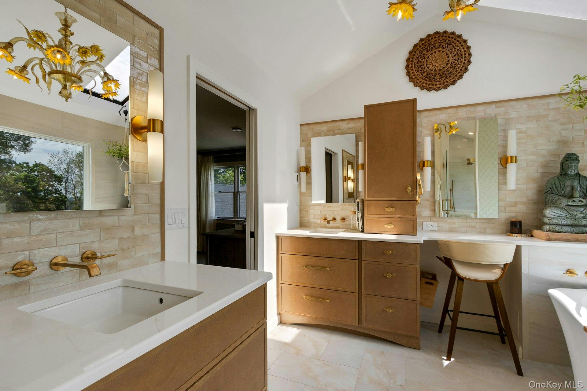 97 Moffat Road Washingtonville, NY 10992 - Photo 28 of 48 a bathroom with a sink double vanity and a tub