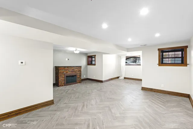 a view of a livingroom with a fireplace