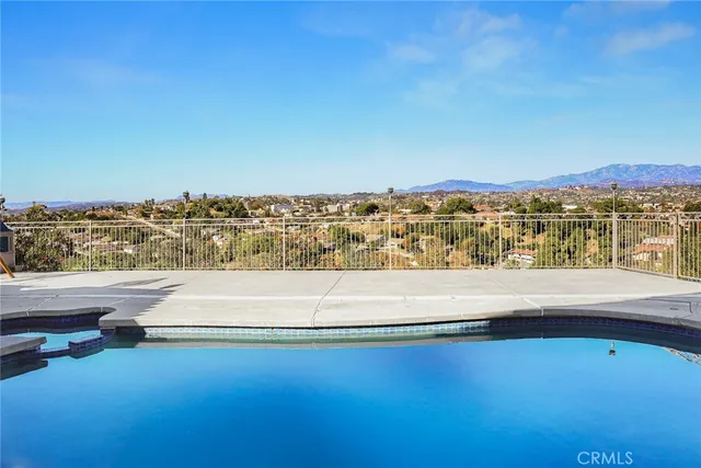 a view of a city with a mountain view