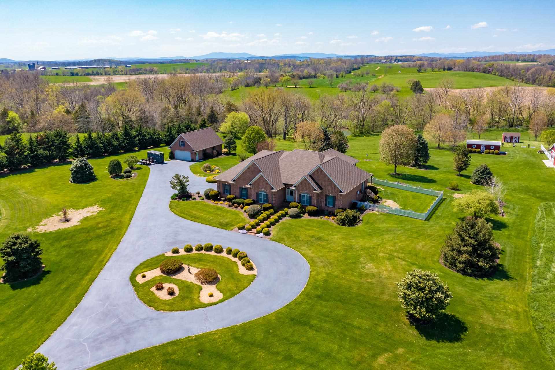 2390 Battlefield Road Grottoes, VA 24441 - Photo 3 of 72 an aerial view of a house with outdoor space pool patio and outdoor seating