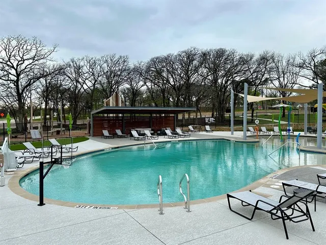 a view of a lake with houses