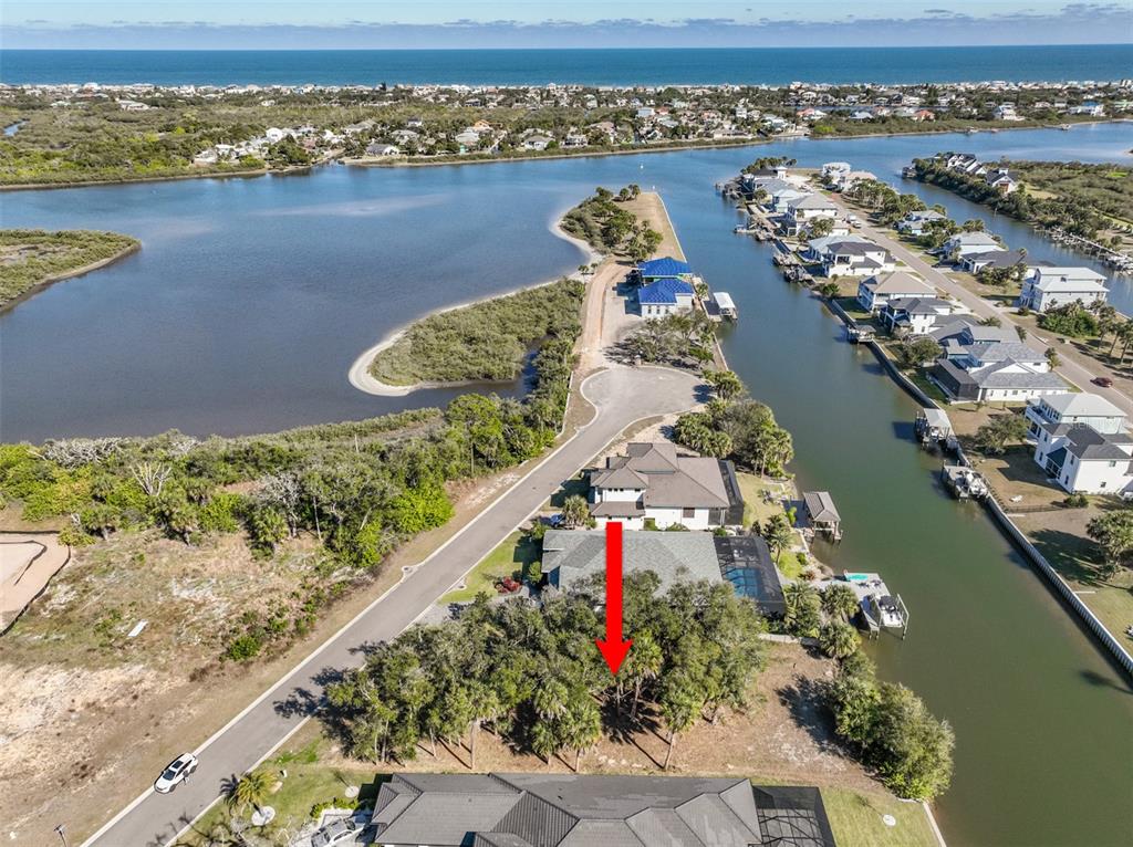 132 Marsh Point Flagler Beach, FL 32136 - Photo 22 of 31 an aerial view of a house with a lake view