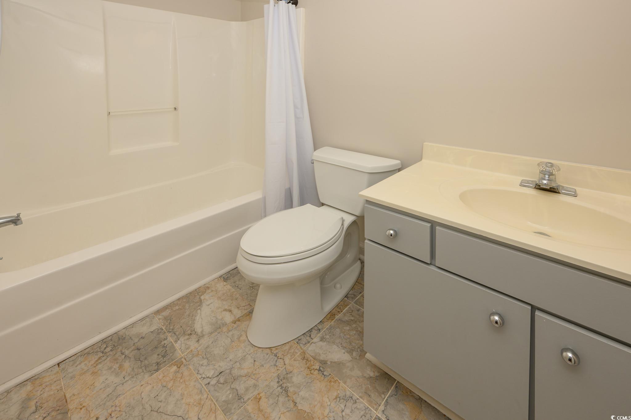4283 Santolina Way, Unit D Murrells Inlet, SC 29576 - Photo 11 of 31 Full bath with vanity and shower / bath combo with shower curtain