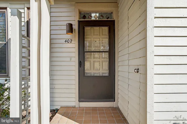 a view of a door with a door