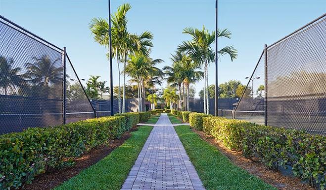 17746 Lake Azure Way Boca Raton, FL 33496 - Photo 35 of 50 a view of a garden with a pathway