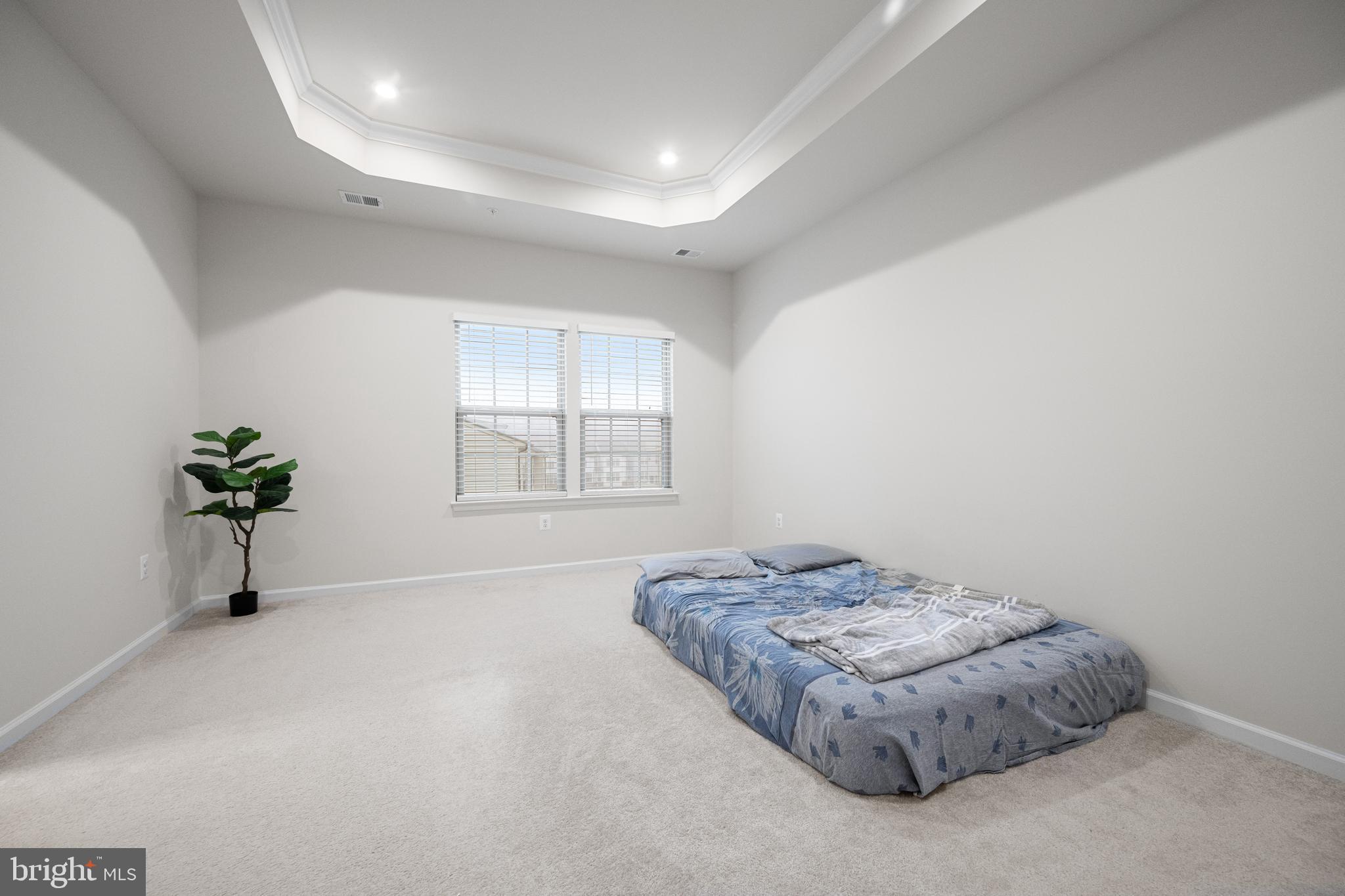 3724 Valley Ford Way Hanover, MD 21076 - Photo 22 of 28 a spacious bedroom with a bed and a potted plant