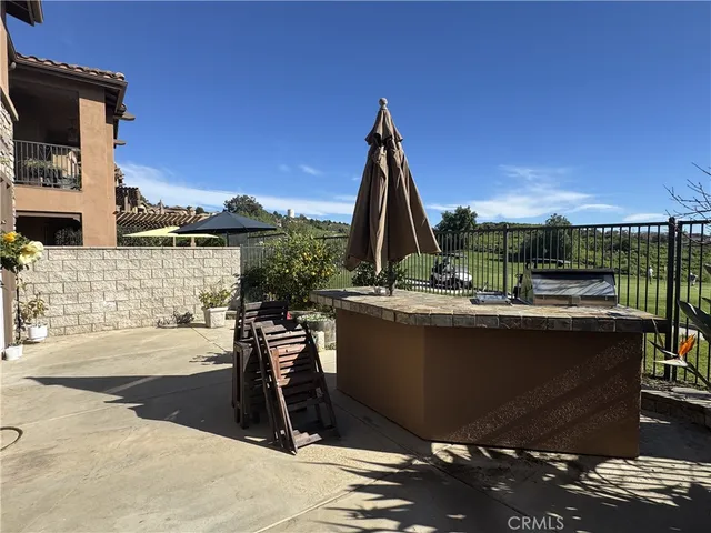 a view of a lake with a sitting space