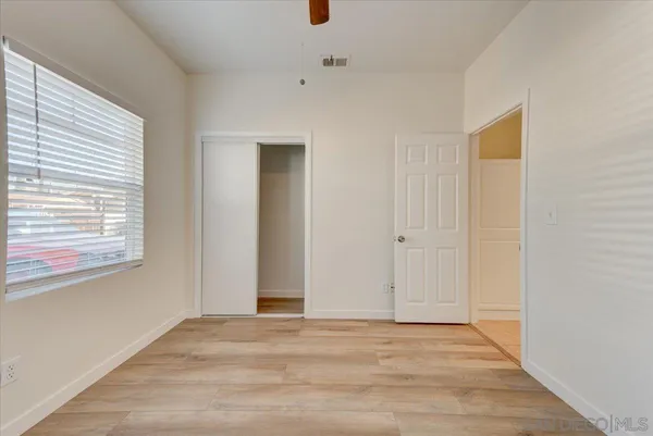 an empty room with a window