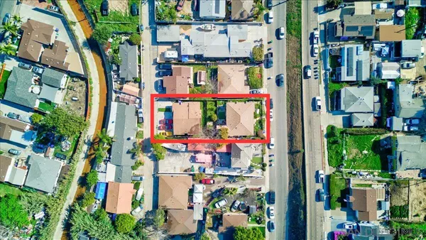 an aerial view of multiple house