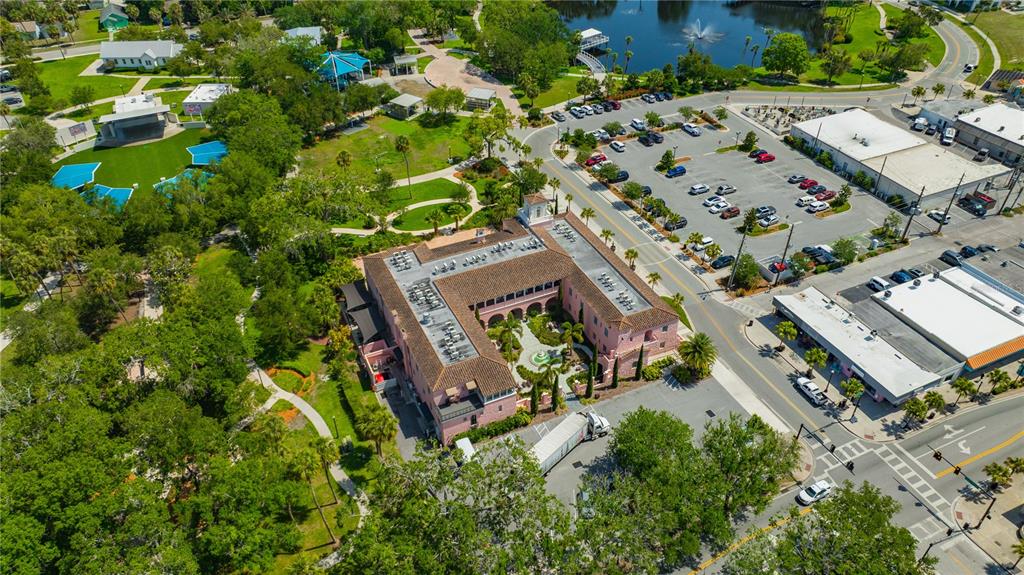 5742 Meadowlane Street New Port Richey, FL 34652 - Photo 56 of 88 an aerial view of a house with a yard