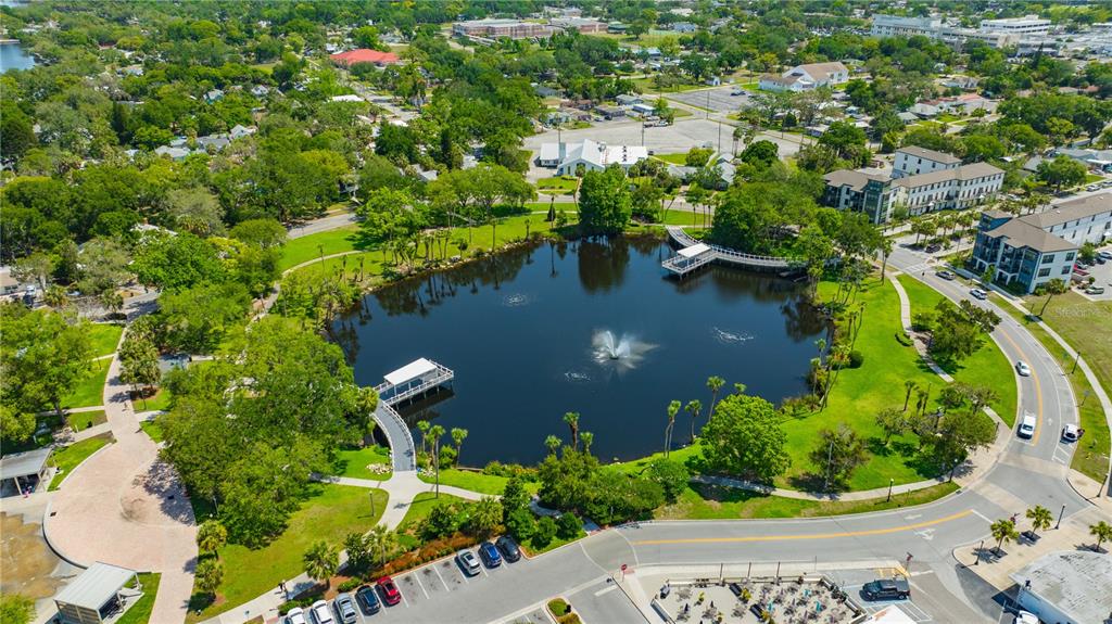 5742 Meadowlane Street New Port Richey, FL 34652 - Photo 58 of 88 an aerial view of residential house with outdoor space and swimming pool