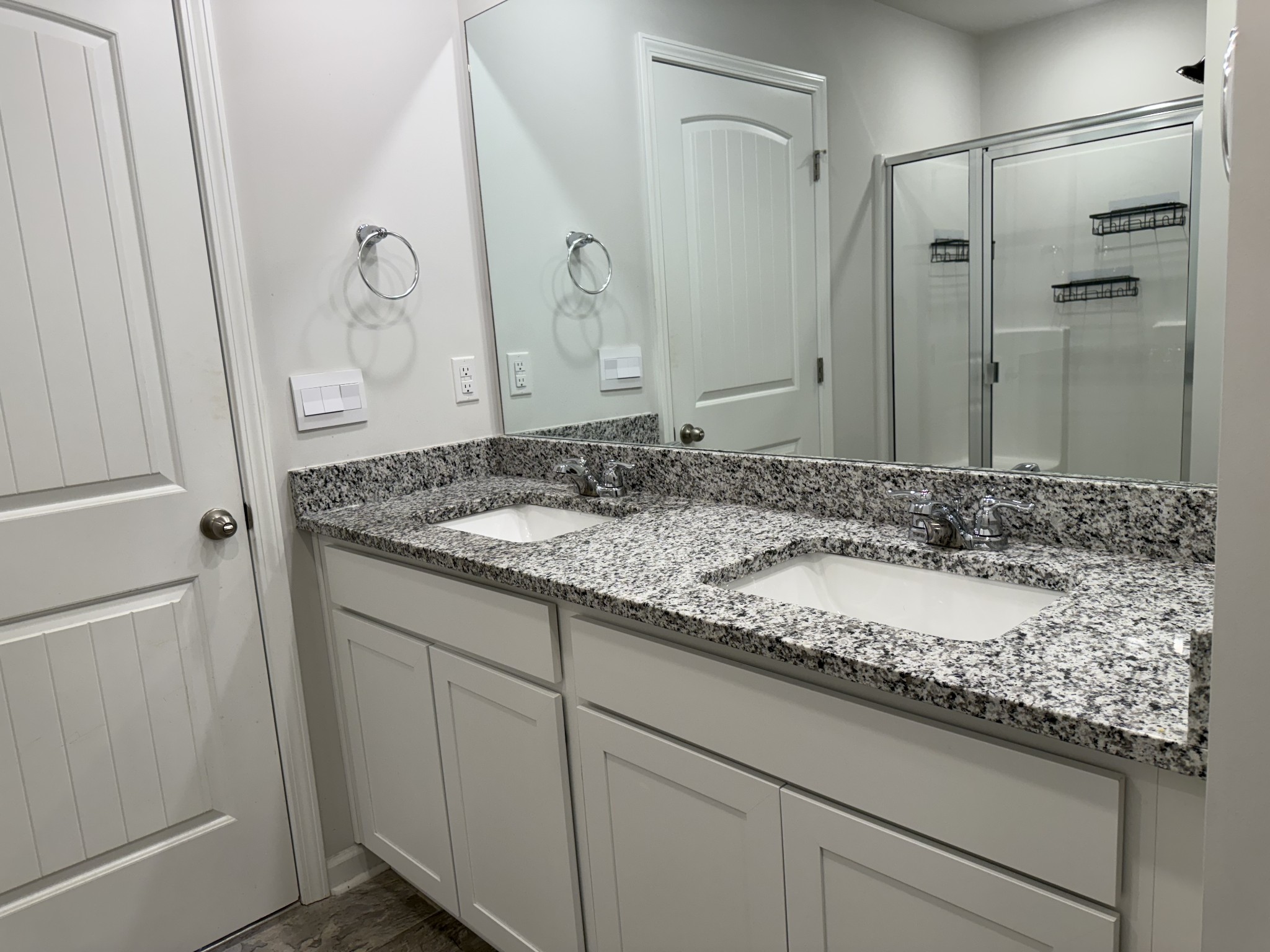 102 Cecil Road Lebanon, TN 37087 - Photo 18 of 22 a bathroom with a granite countertop sink and a mirror