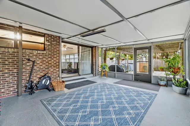 a view of a outdoor space with a patio