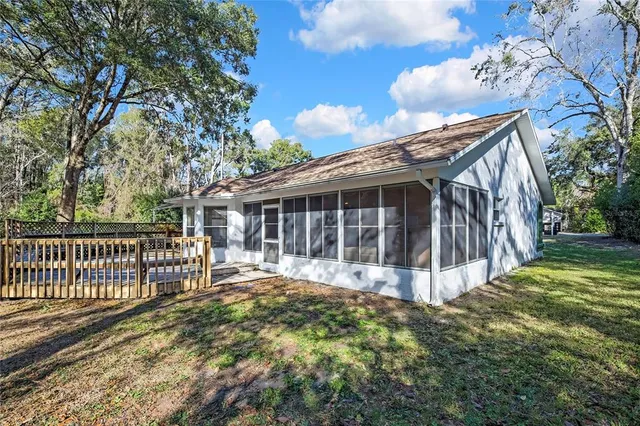 a backyard of a house