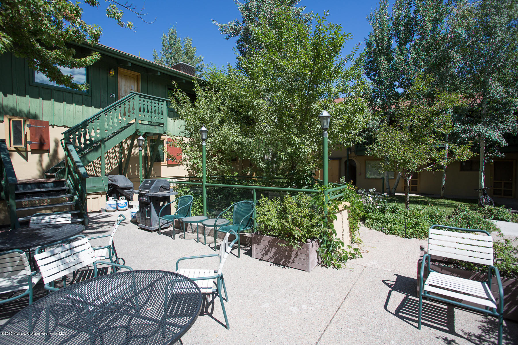 520 West Main Street, Unit 2 Aspen, CO 81611 - Photo 1 of 7 a view of backyard with outdoor seating and green space