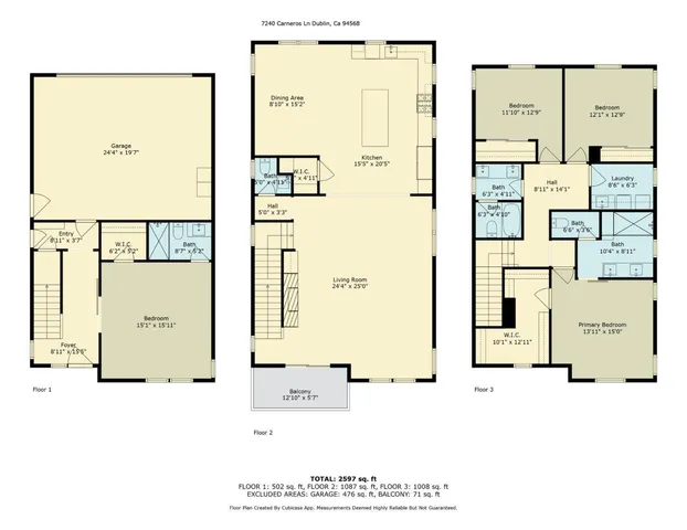 $1,724,000 | 7240 Carneros Lane, Dublin, CA 94568